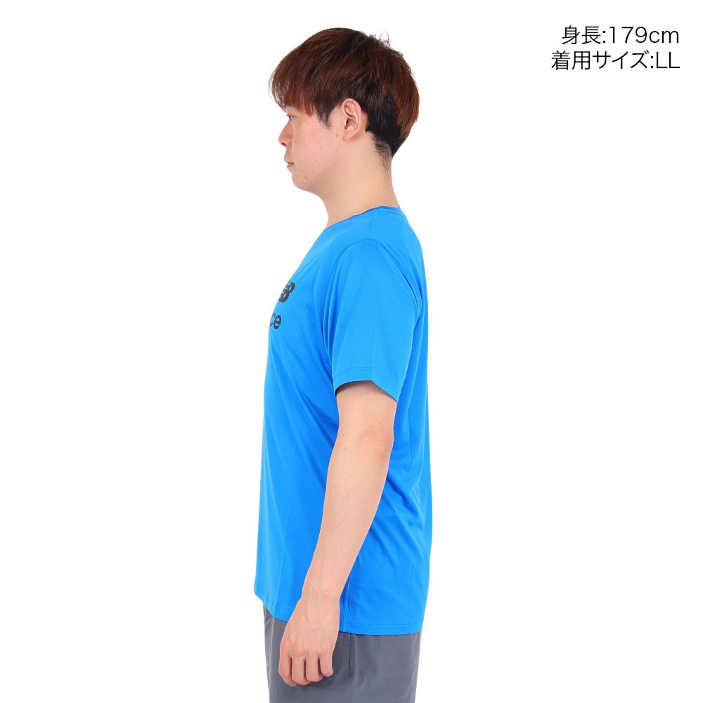 ニューバランス（new balance）（メンズ）パフォーマンスグラフィック 半袖Tシャツ AMT41001BUL