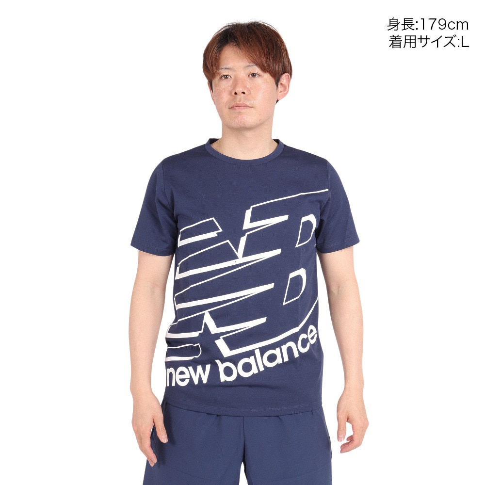 ニューバランス（new balance）（メンズ）ビッグロゴ半袖Tシャツ AMT31078NGO
