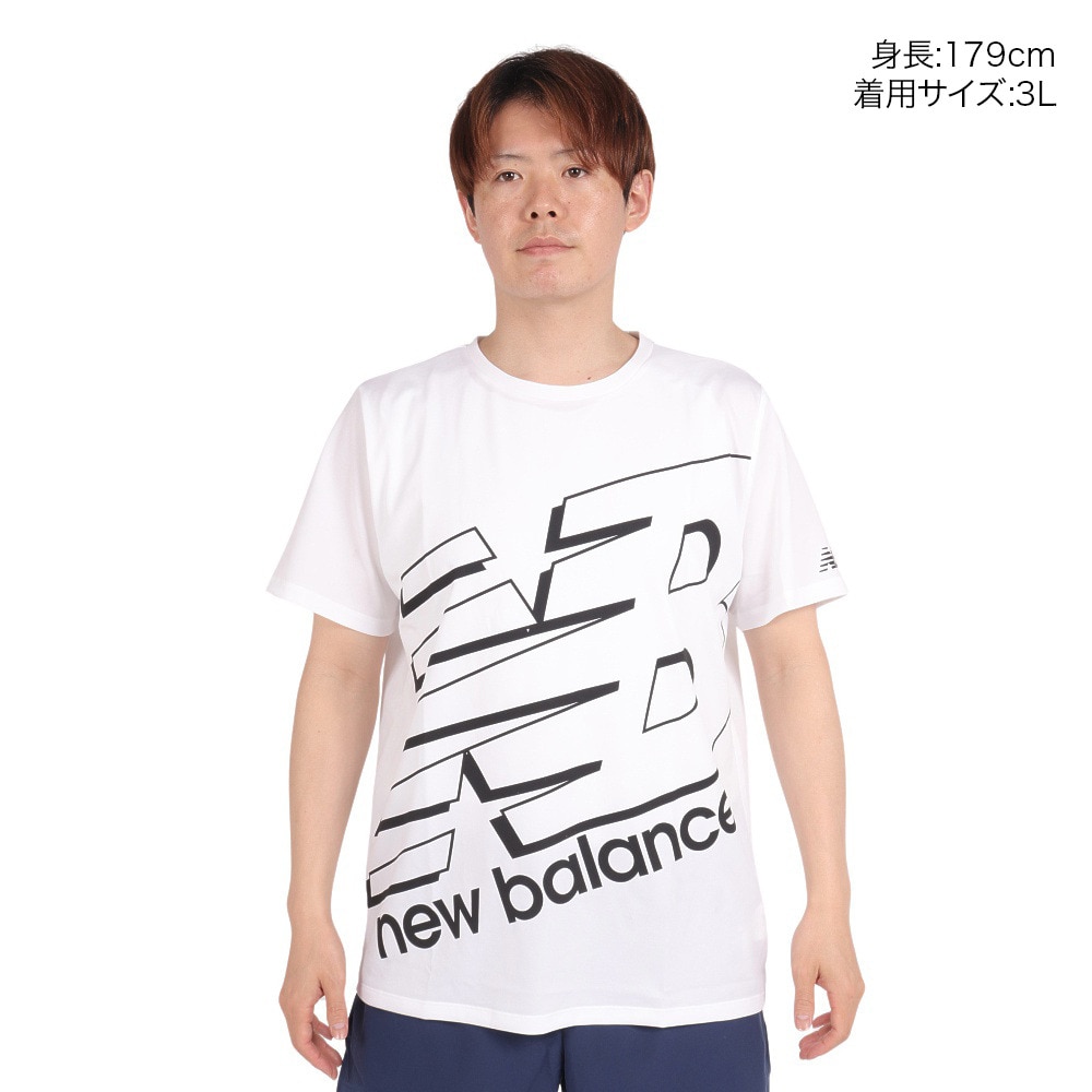 ニューバランス（new balance）（メンズ）ビッグロゴ半袖Tシャツ AMT31078WT