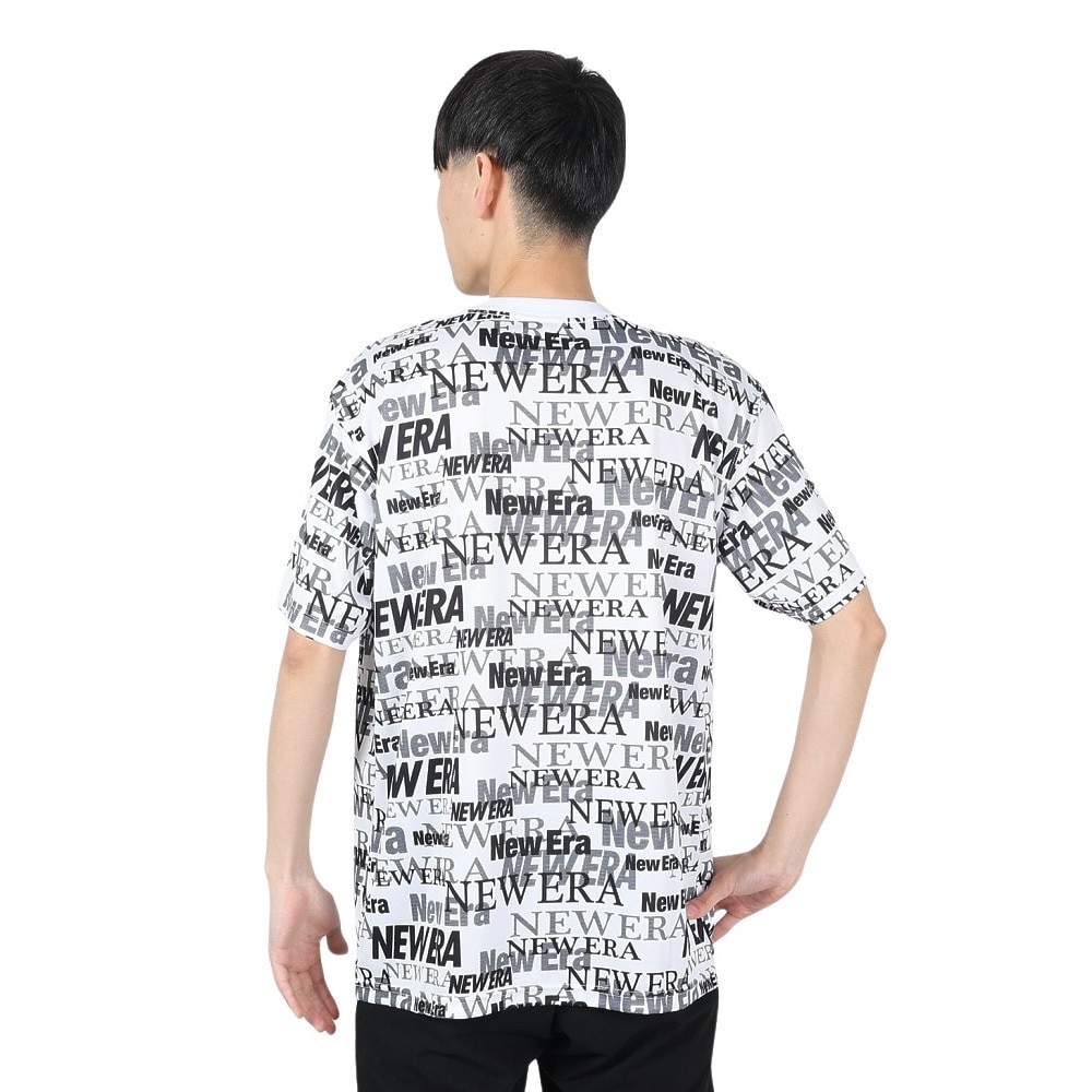 ニューエラ（NEW ERA）（メンズ、レディース、キッズ）半袖 テックTシャツ Text All Over 14121962