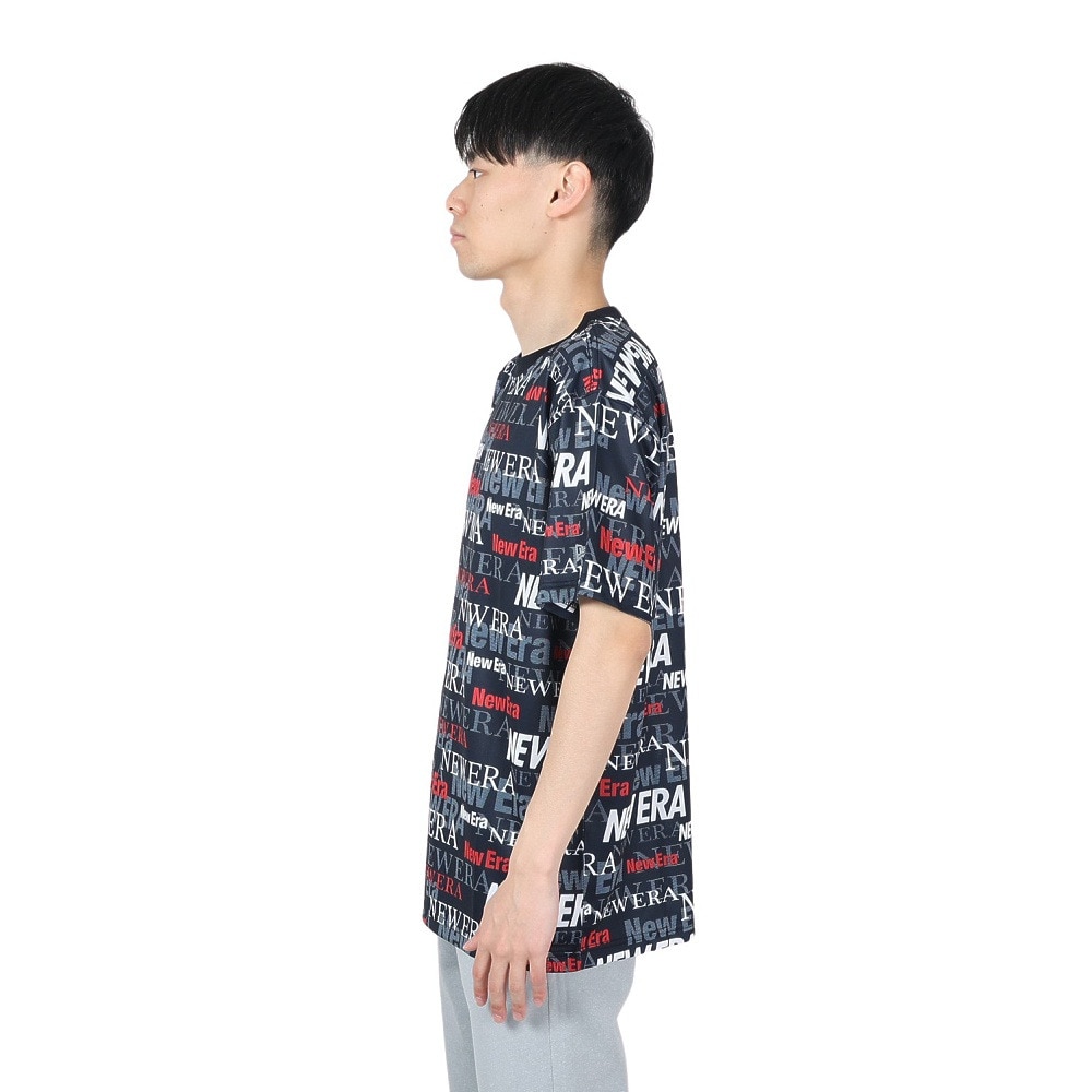 ニューエラ（NEW ERA）（メンズ、レディース、キッズ）半袖 テックTシャツ Text All Over 14121963