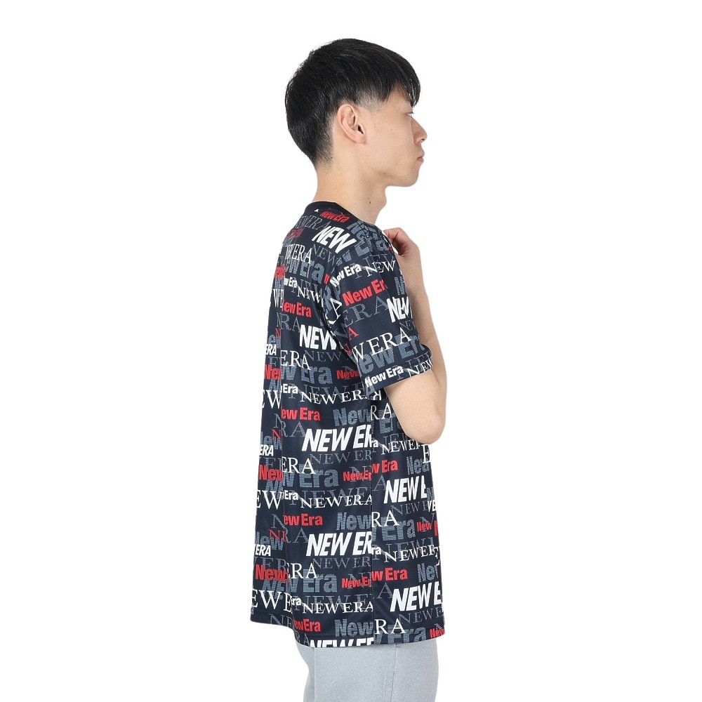 ニューエラ（NEW ERA）（メンズ、レディース、キッズ）半袖 テックTシャツ Text All Over 14121963