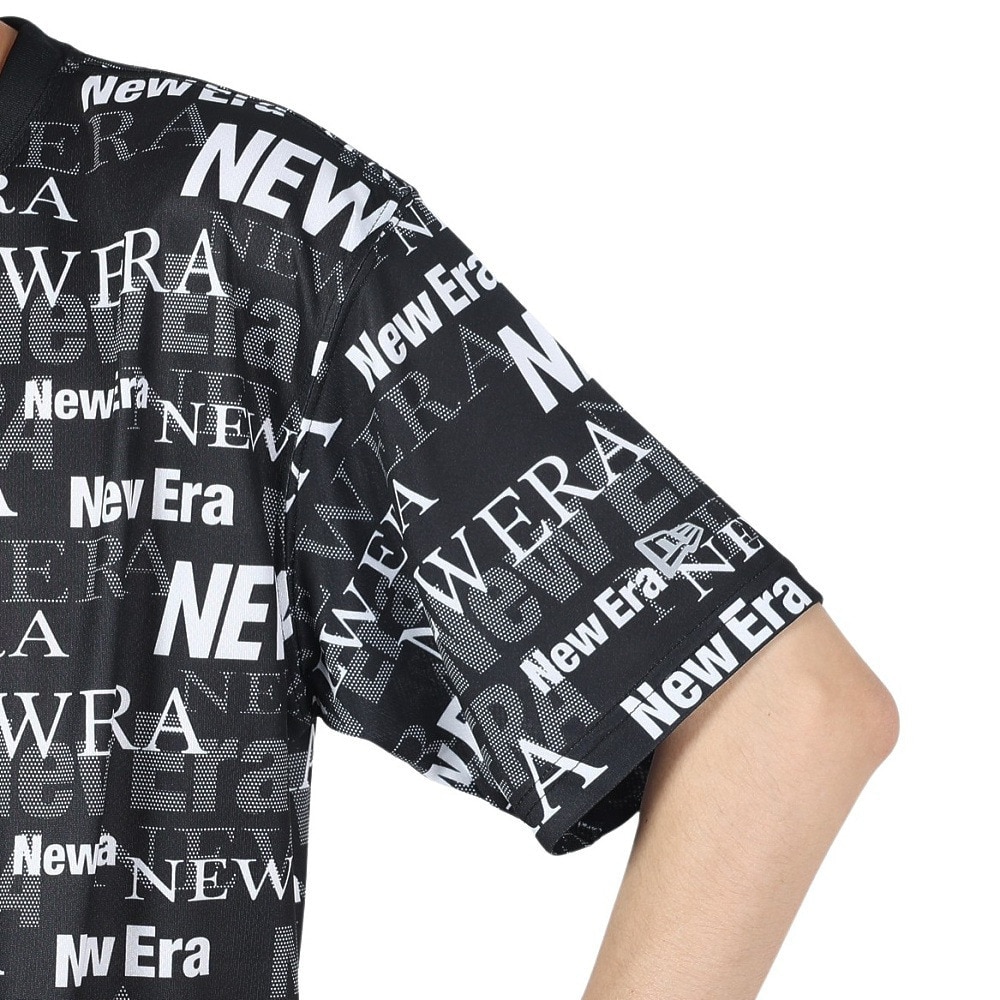 ニューエラ（NEW ERA）（メンズ、レディース、キッズ）半袖 テックTシャツ Text All Over 14121964