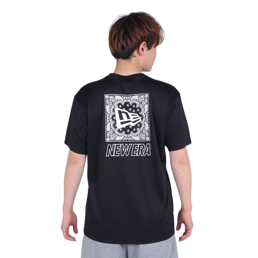 ニューエラ（NEW ERA）（メンズ）半袖 テック Tシャツ リアペイズリーロゴ 14311383