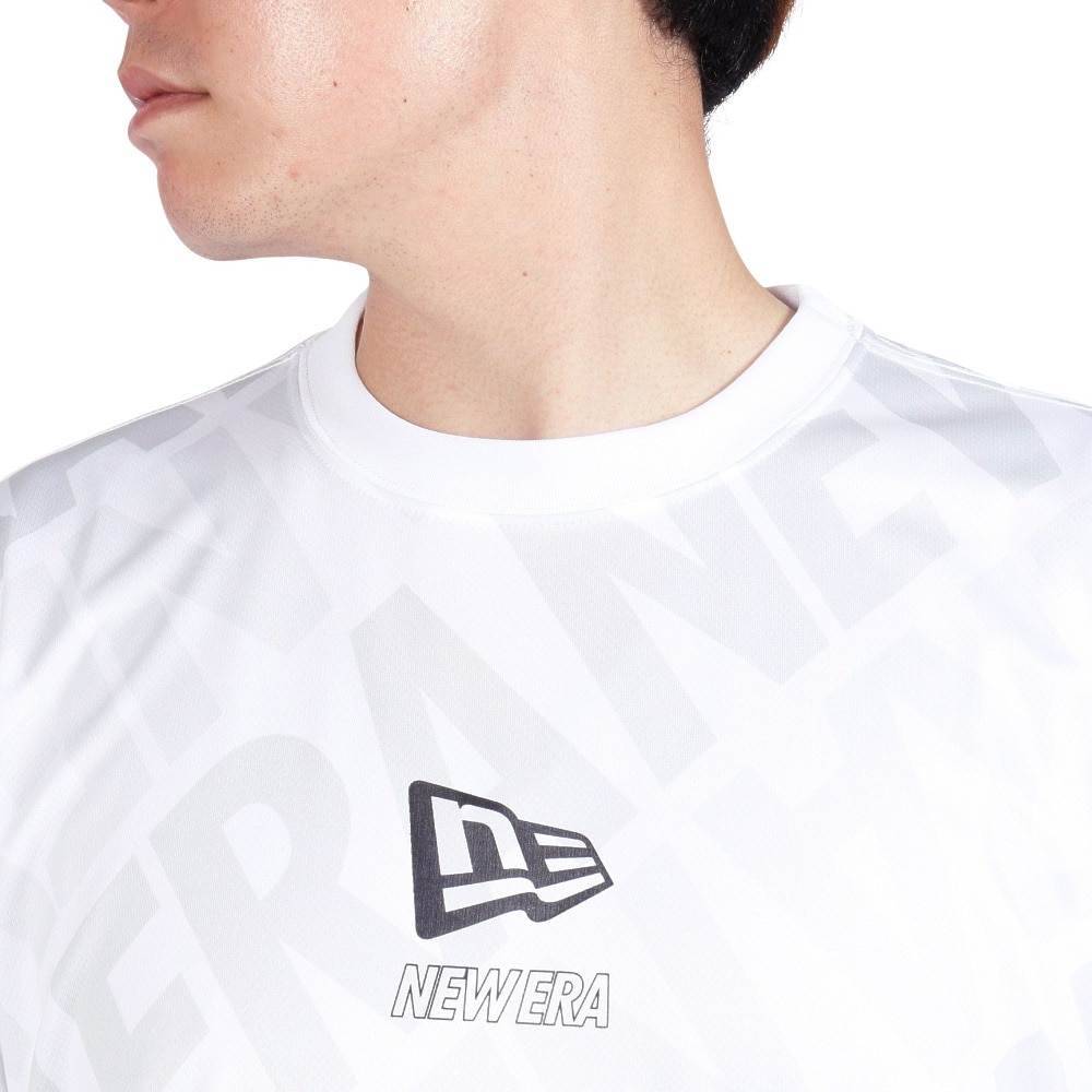 ニューエラ（NEW ERA）（メンズ）半袖 テック Tシャツ オールオーバーロゴ 14311389