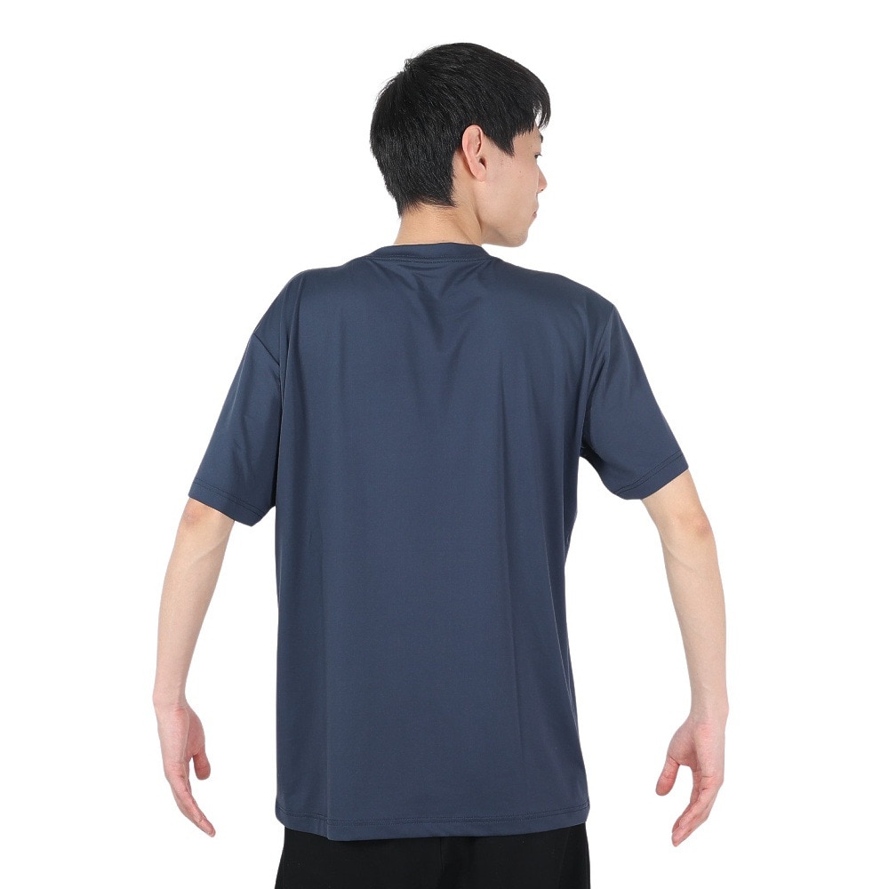 オークリー（OAKLEY）（メンズ）Enhance Qdevo 半袖Tシャツ ネイビー O Bark 3.0 FOA406333-6FB 吸汗速乾 接触冷感 紫外線防止 ストレッチ