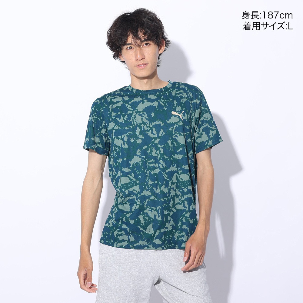 プーマ（PUMA）（メンズ）DRY PLUS AOP Tシャツ 半袖 525674 21 GRN