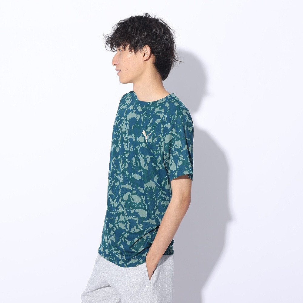 プーマ（PUMA）（メンズ）DRY PLUS AOP Tシャツ 半袖 525674 21 GRN