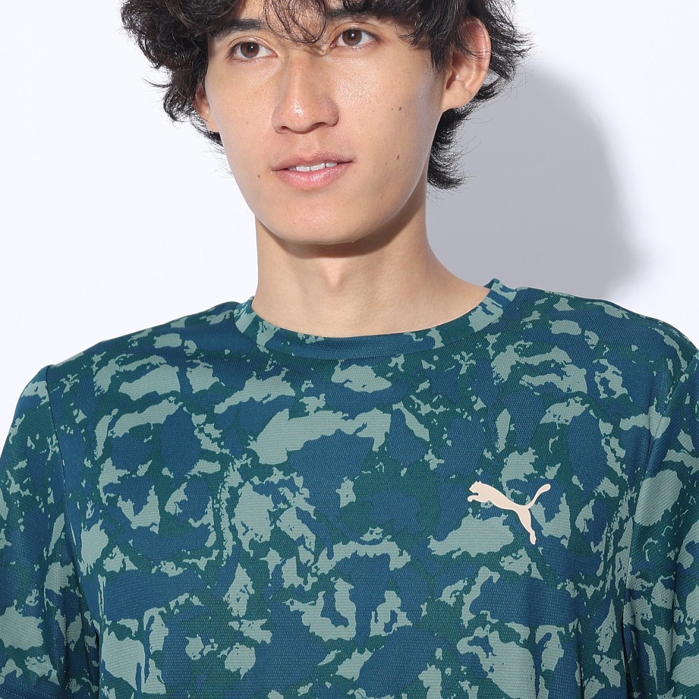 プーマ（PUMA）（メンズ）DRY PLUS AOP Tシャツ 半袖 525674 21 GRN