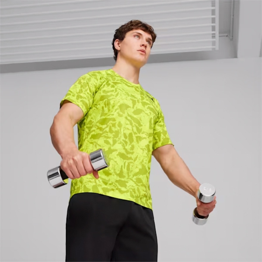 プーマ（PUMA）（メンズ）トレーニング プーマ フィット ウルトラブリース AOP 半袖Tシャツ 525533 39 FGRN