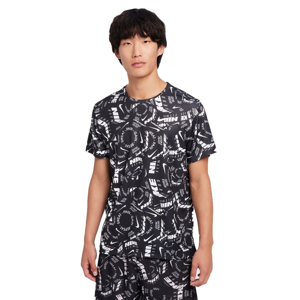 大きいサイズ メンズ NIKE (ナイキ) 総柄 オープンカラー 半袖