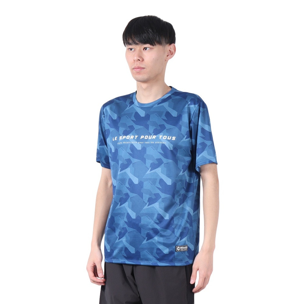 ジローム（GIRAUDM）（メンズ）ドライプラス15 202 グラフィック メッシュ Tシャツ CT5S0041-TR863-GRES BLU