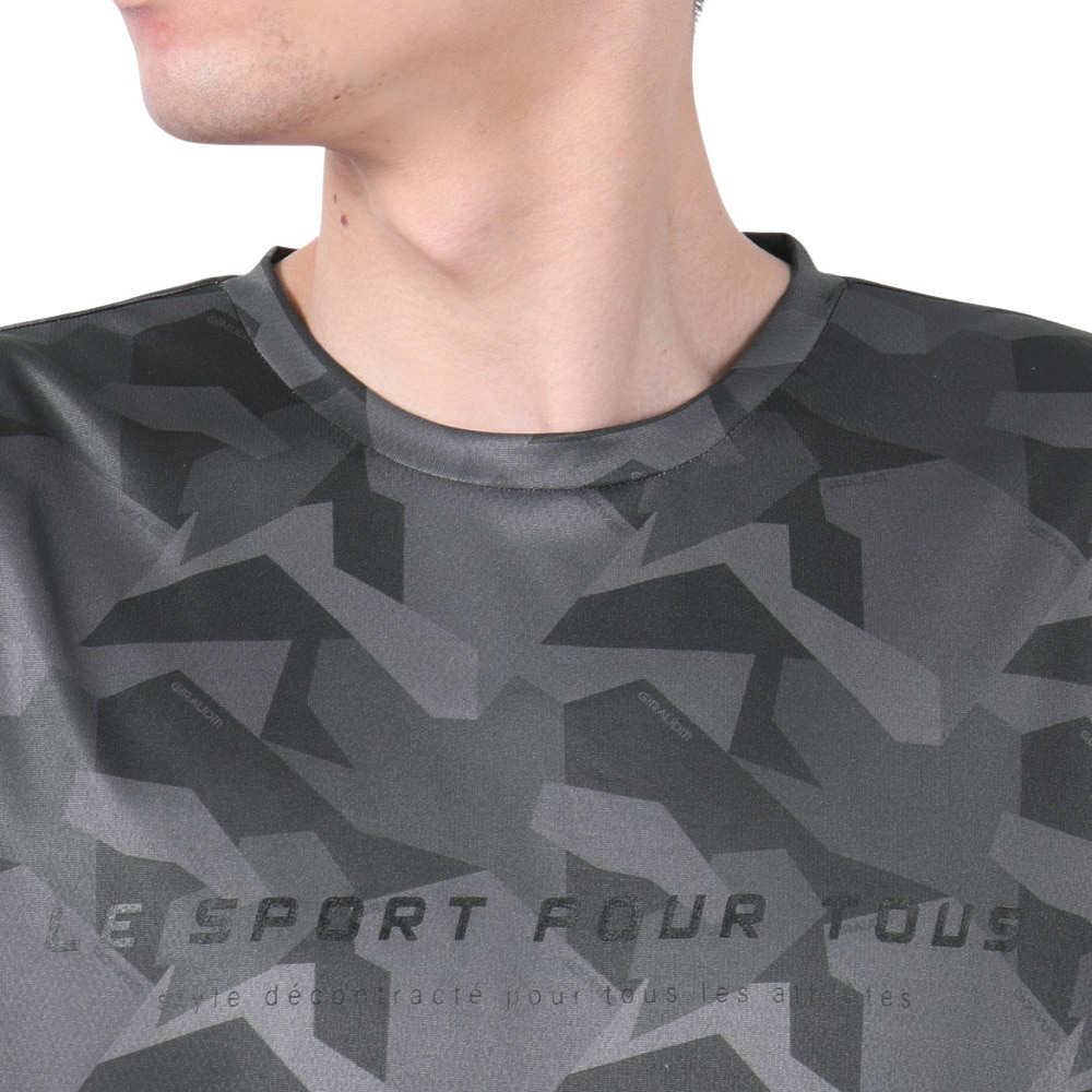 ジローム（GIRAUDM）（メンズ）ドライプラス15 202 グラフィック メッシュ Tシャツ CT5S0041-TR863-GRES GRY