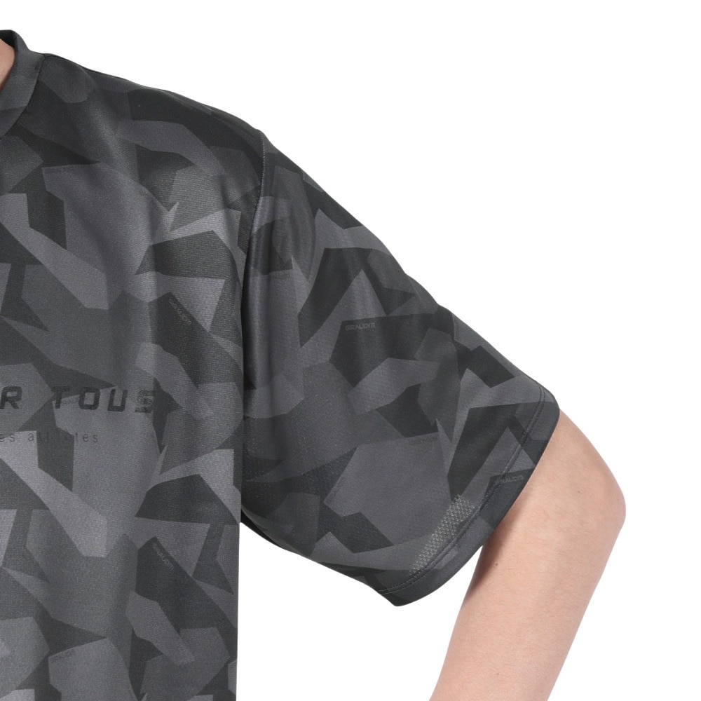 ジローム（GIRAUDM）（メンズ）ドライプラス15 202 グラフィック メッシュ Tシャツ CT5S0041-TR863-GRES GRY