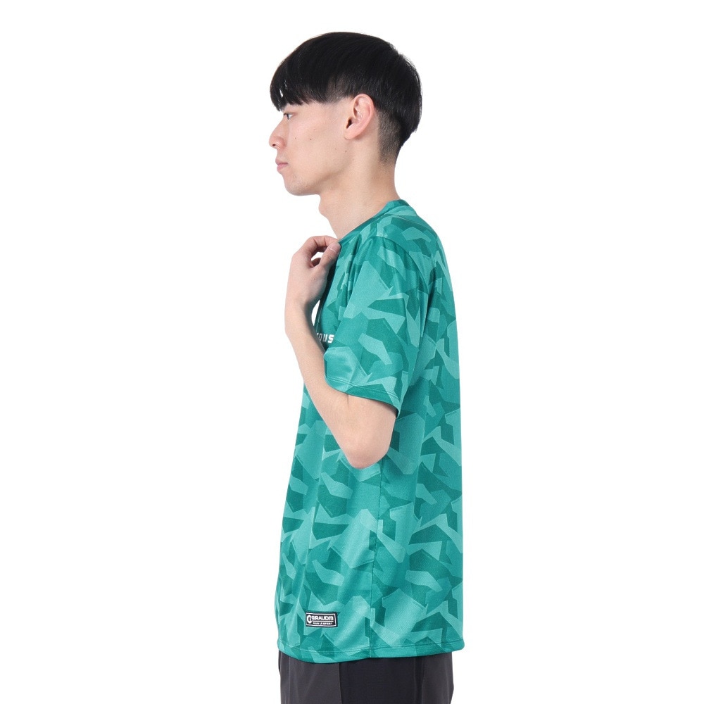ジローム（GIRAUDM）（メンズ）ドライプラス15 202 グラフィック メッシュ Tシャツ CT5S0041-TR863-GRES TRQ