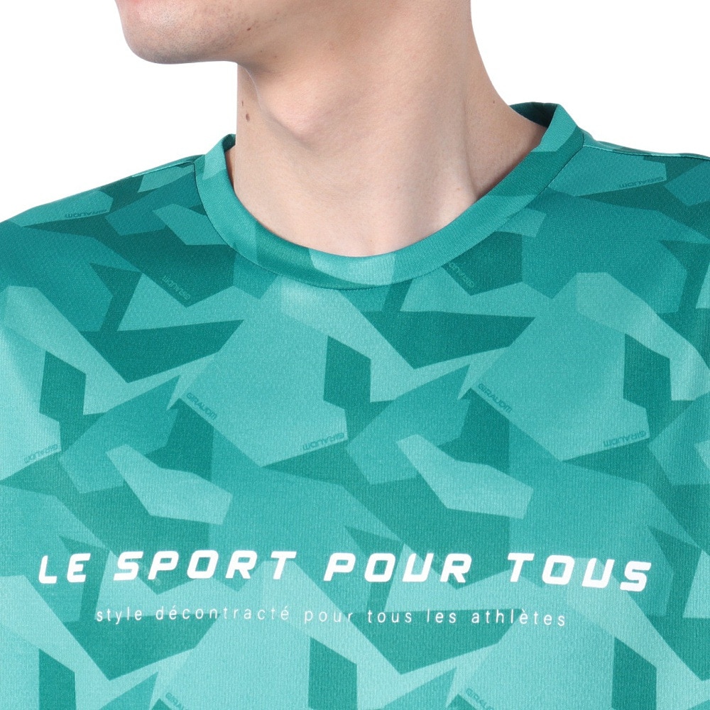 ジローム（GIRAUDM）（メンズ）ドライプラス15 202 グラフィック メッシュ Tシャツ CT5S0041-TR863-GRES TRQ