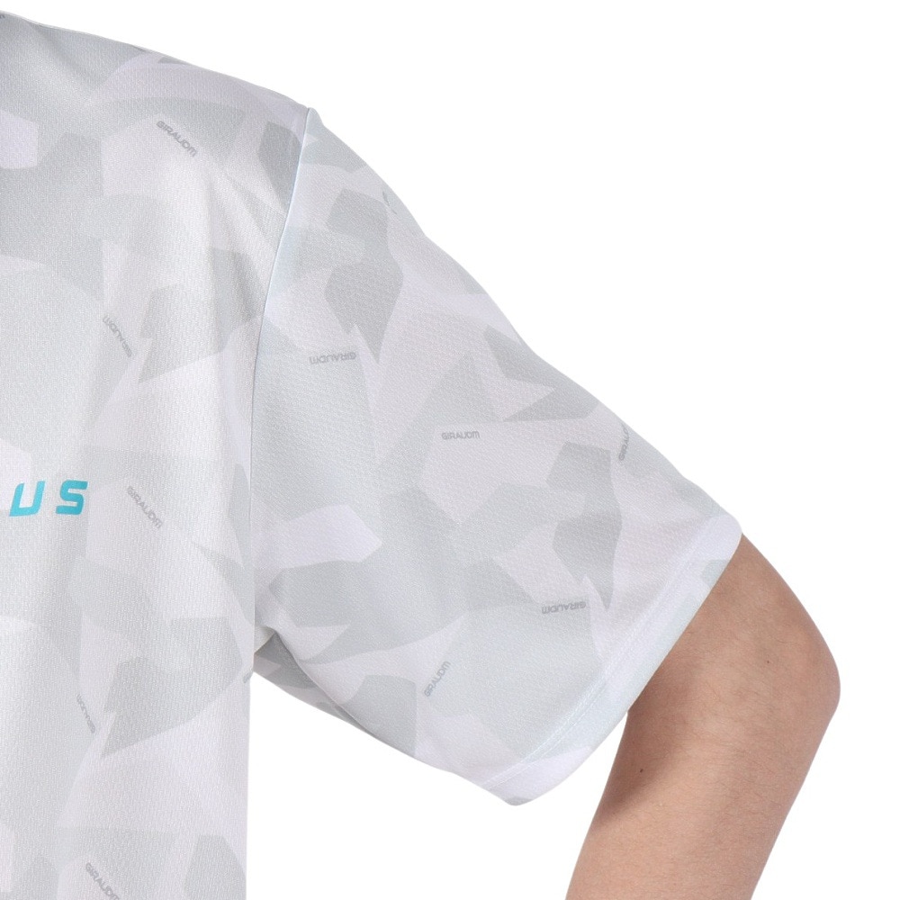 ジローム（GIRAUDM）（メンズ）ドライプラス15 202 グラフィック メッシュ Tシャツ CT5S0041-TR863-GRES WHT