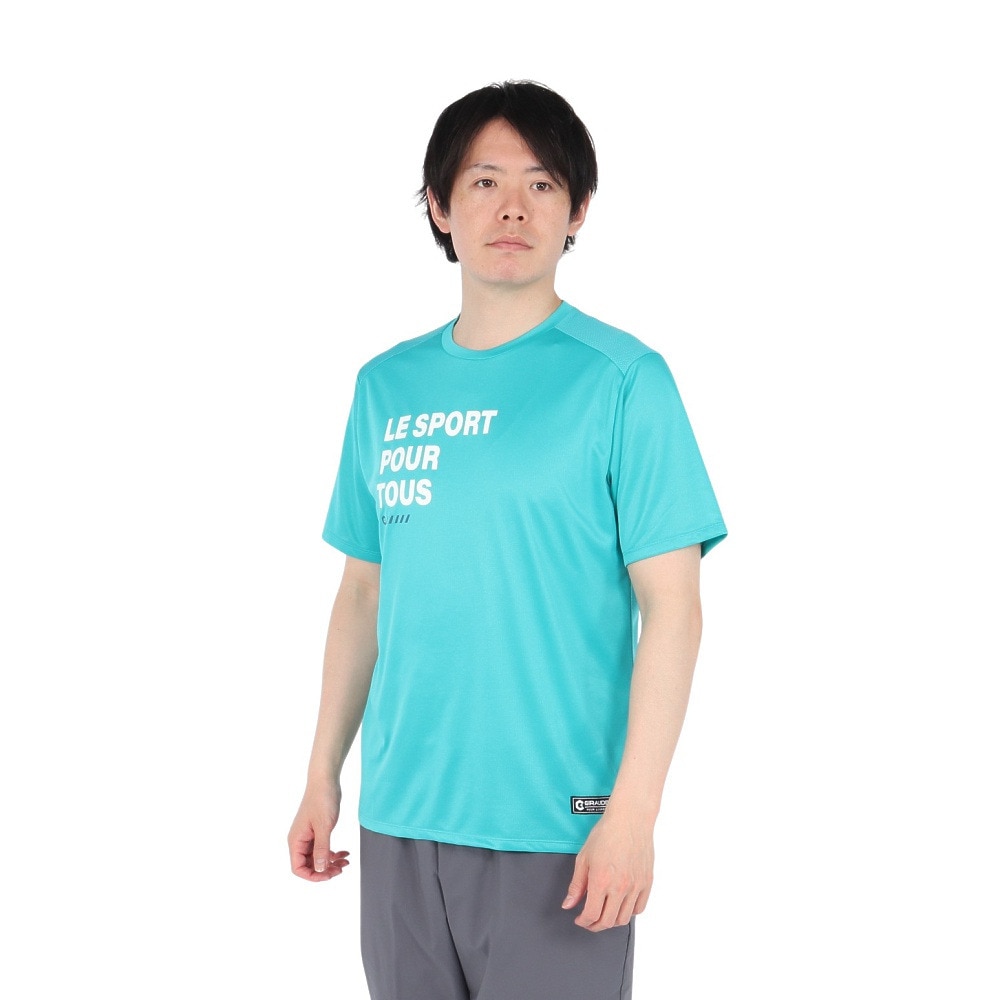 ジローム（GIRAUDM）（メンズ）ドライプラス15 HV202 メッシュ Tシャツ CT5S0042-TR863-GRES TRQ