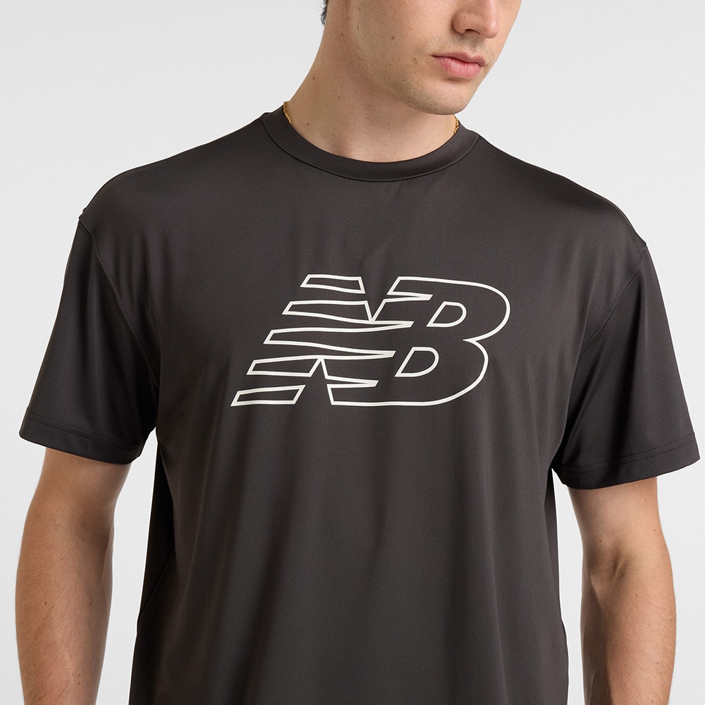 ニューバランス（new balance）（メンズ）ショートスリーブＴシャツ AMT51510BLK