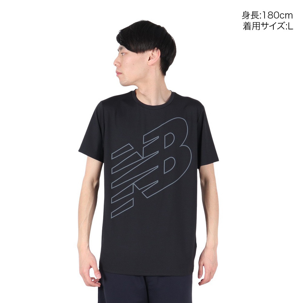 ニューバランス（new balance）（メンズ）パフォーマンス 半袖Tシャツ MT51070BK