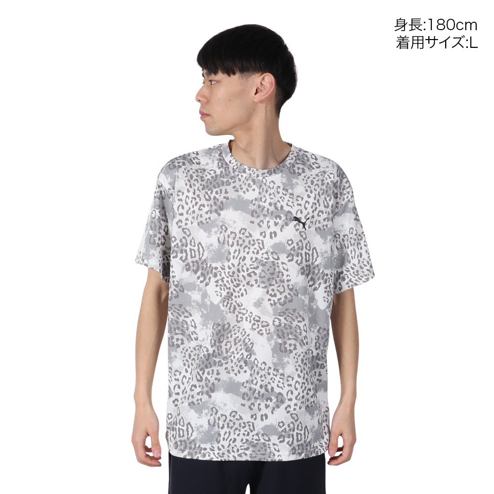 プーマ（PUMA）（メンズ）ドライプラス AOP Tシャツ 527821 02 WHT