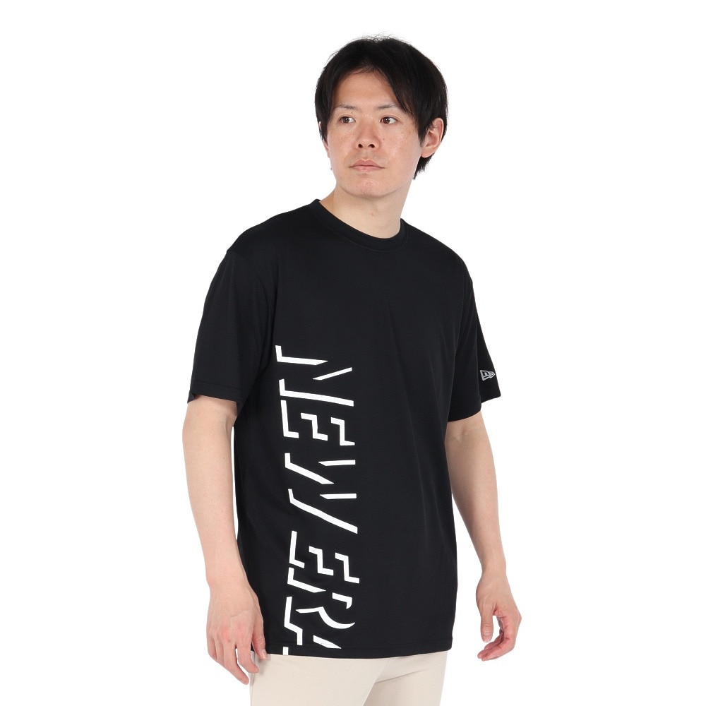 ニューエラ（NEW ERA）（メンズ、レディース）半袖 テック Tシャツ Shadow Wordmark BLK 14410147
