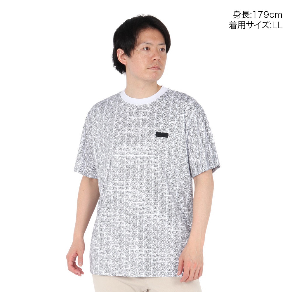 ニューエラ（NEW ERA）（メンズ、レディース）半袖 テック Tシャツ Allover WHI 14410148