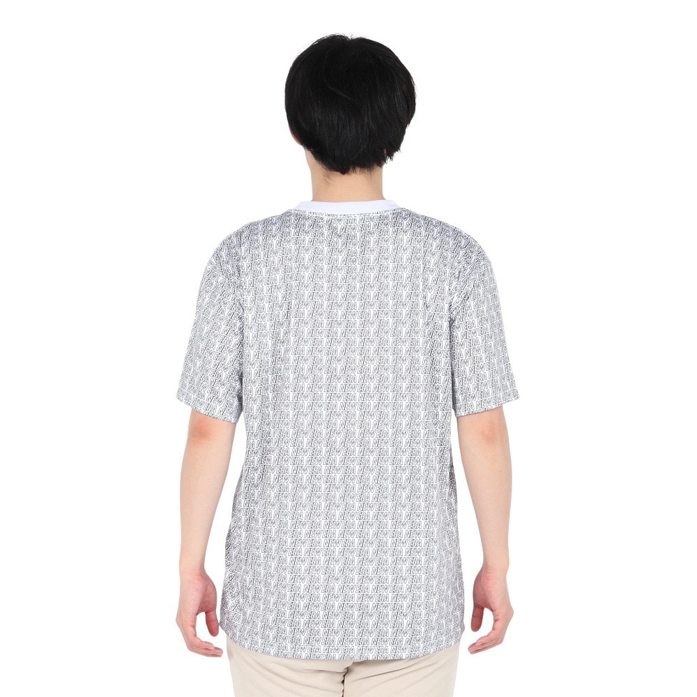 ニューエラ（NEW ERA）（メンズ、レディース）半袖 テック Tシャツ Allover WHI 14410148