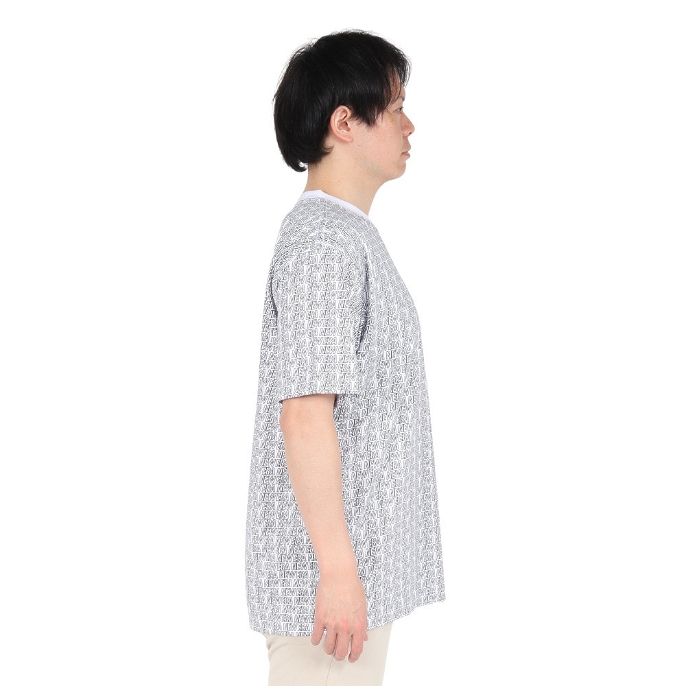 ニューエラ（NEW ERA）（メンズ、レディース）半袖 テック Tシャツ Allover WHI 14410148