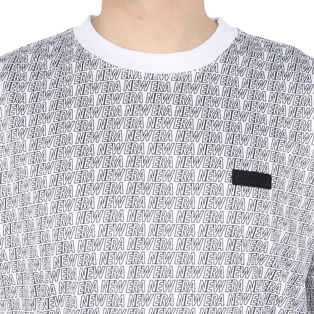 ニューエラ（NEW ERA）（メンズ、レディース）半袖 テック Tシャツ Allover WHI 14410148