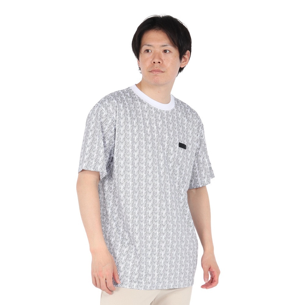 ニューエラ（NEW ERA）（メンズ、レディース）半袖 テック Tシャツ Allover WHI 14410148