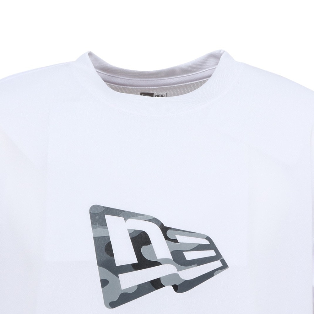 ニューエラ（NEW ERA）（メンズ、レディース）テック 半袖Tシャツ フラッグロゴ ウッドランドカモ 14666295