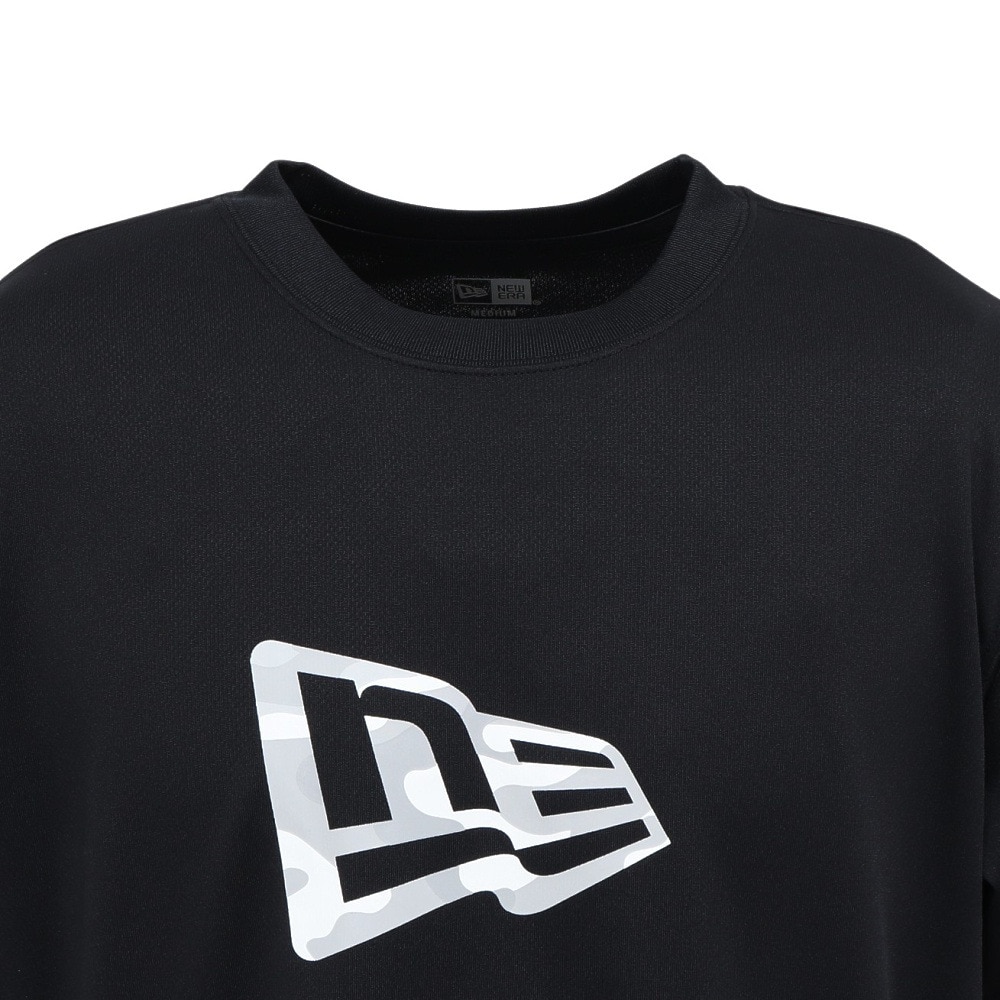 ニューエラ（NEW ERA）（メンズ、レディース）テック 半袖Tシャツ フラッグロゴ ウッドランドカモ 14666296