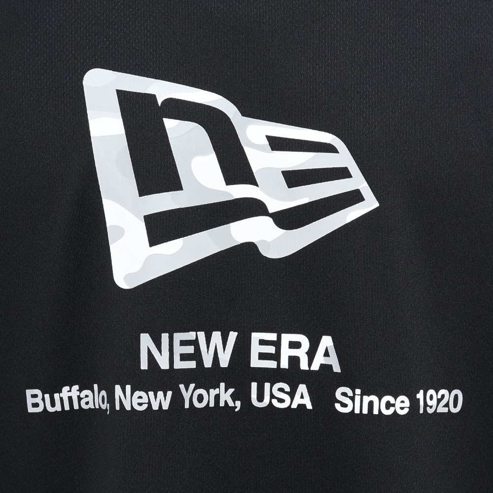ニューエラ（NEW ERA）（メンズ、レディース）テック 半袖Tシャツ フラッグロゴ ウッドランドカモ 14666296