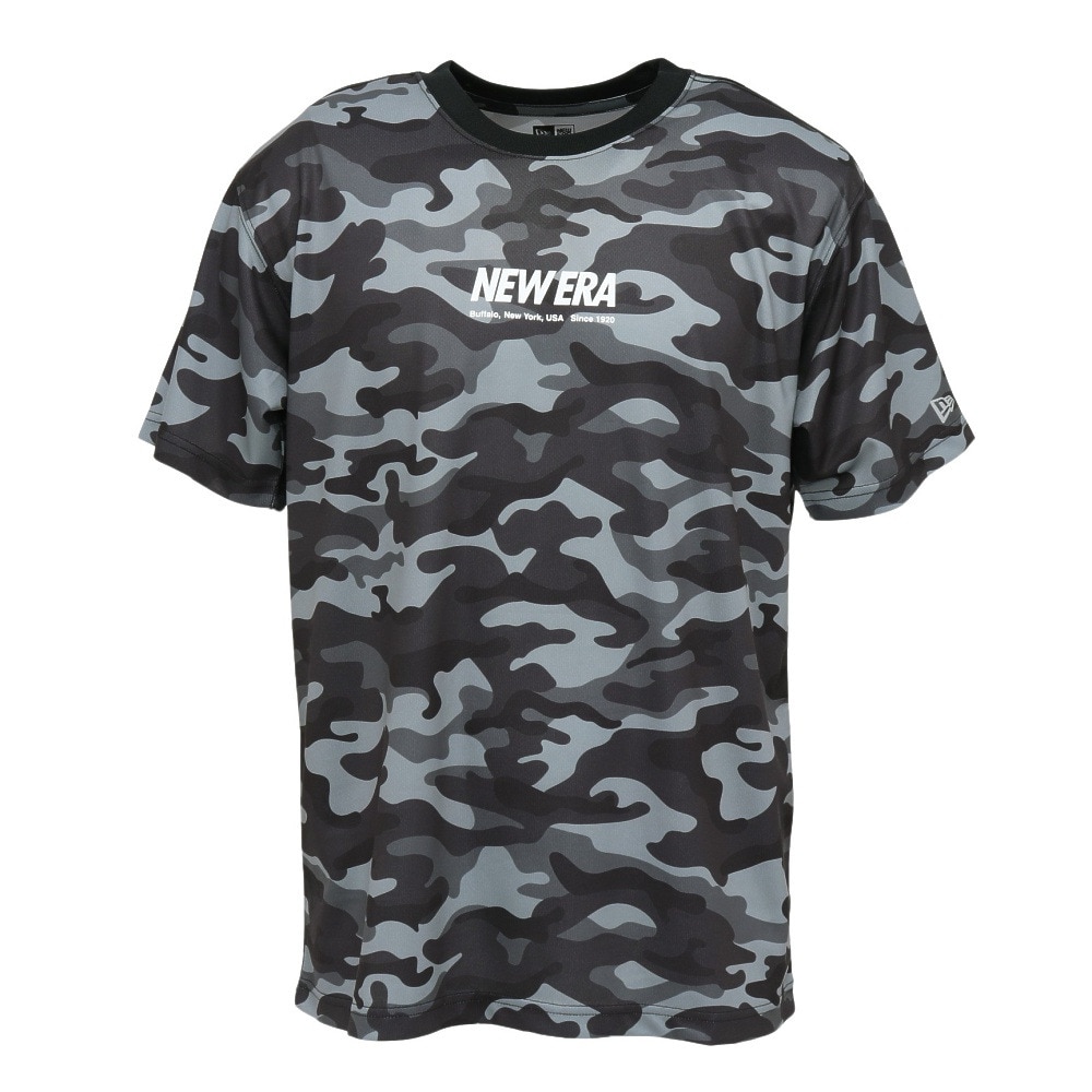 ニューエラ（NEW ERA）（メンズ、レディース）テック 半袖Tシャツ ワードマークロゴ ウッドランドカモ 14666299