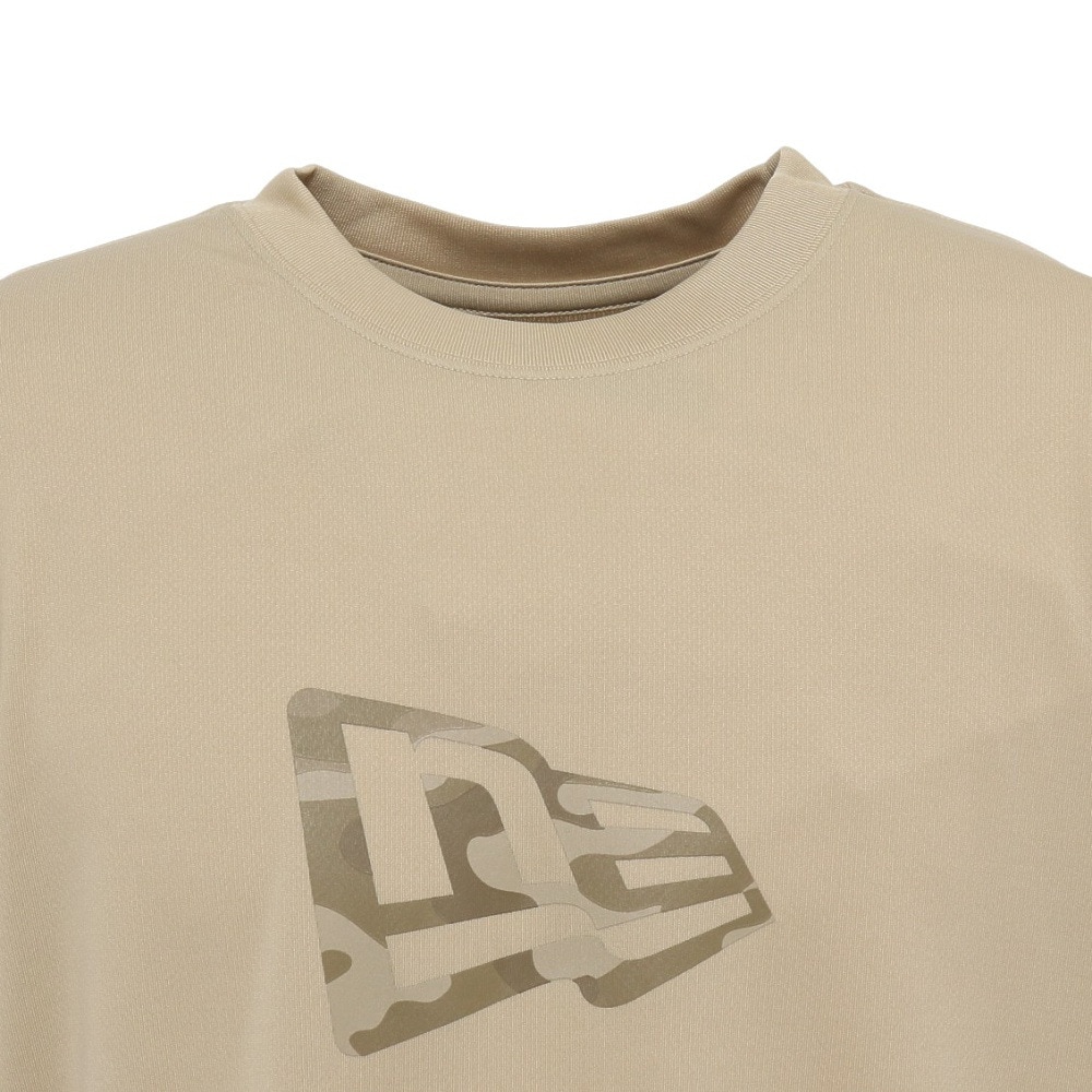 ニューエラ（NEW ERA）（メンズ、レディース）テック 半袖Tシャツ フラッグロゴ ウッドランドカモ 14666297