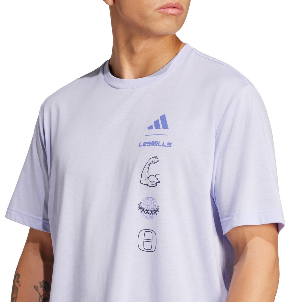 アディダス（adidas）（メンズ）LESMILLS Fitter Planet グラフィック 半袖Tシャツ JW3874-W3874
