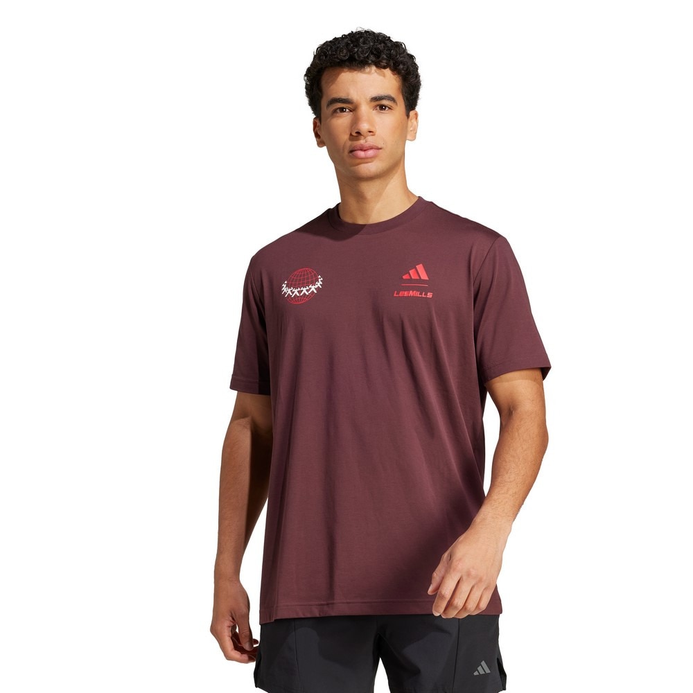 アディダス（adidas）（メンズ）LESMILLS TEAM グラフィック 半袖Tシャツ JW3877-W3877