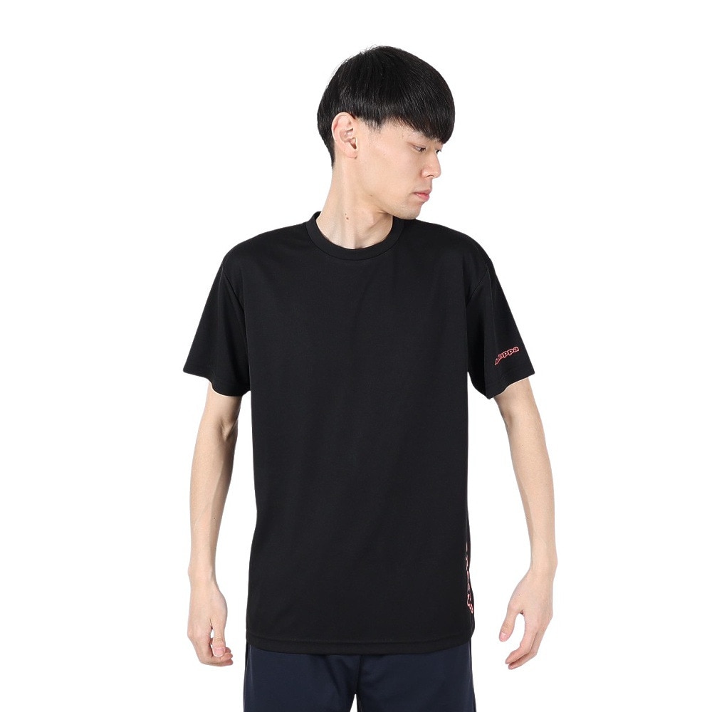 カッパ（Kappa）（メンズ）グラフィック 半袖メッシュTシャツ 215325-BK