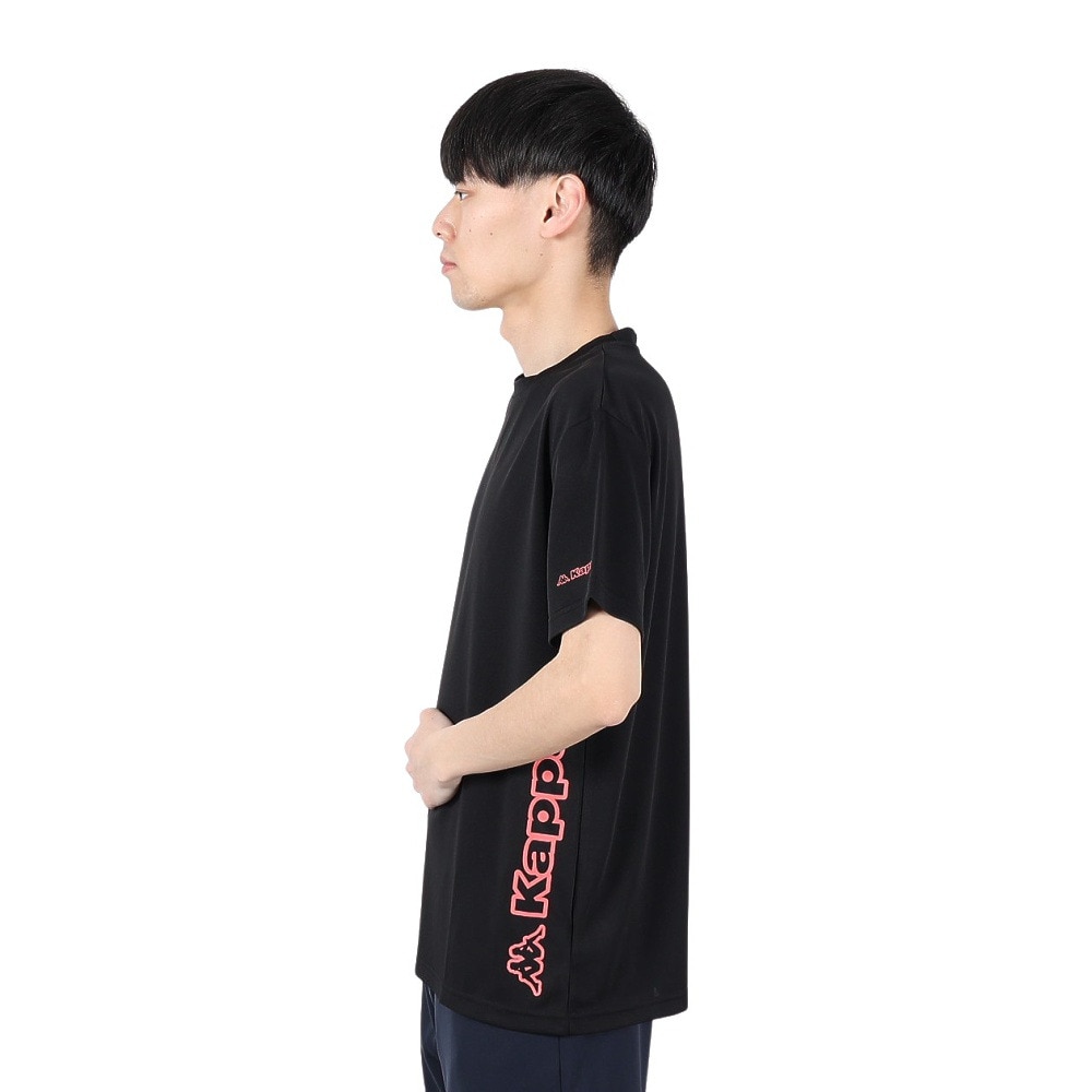 カッパ（Kappa）（メンズ）グラフィック 半袖メッシュTシャツ 215325-BK