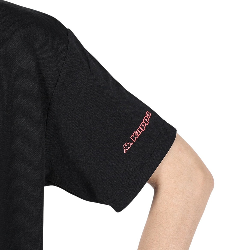 カッパ（Kappa）（メンズ）グラフィック 半袖メッシュTシャツ 215325-BK