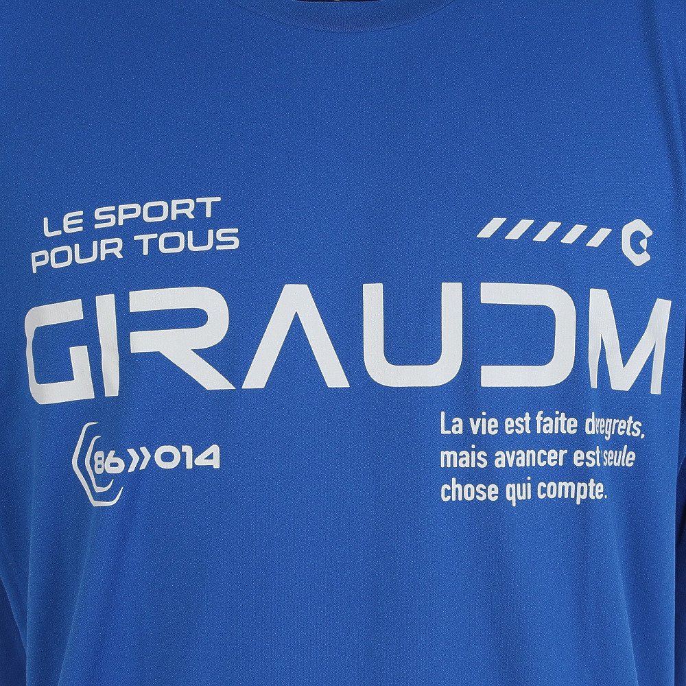 ジローム（GIRAUDM）（メンズ）接触冷感 ひんやりドライプラスクール シャインブロック UV AUTHENTIC 半袖Tシャツ CT6S0010-TR863-GRSD BLU