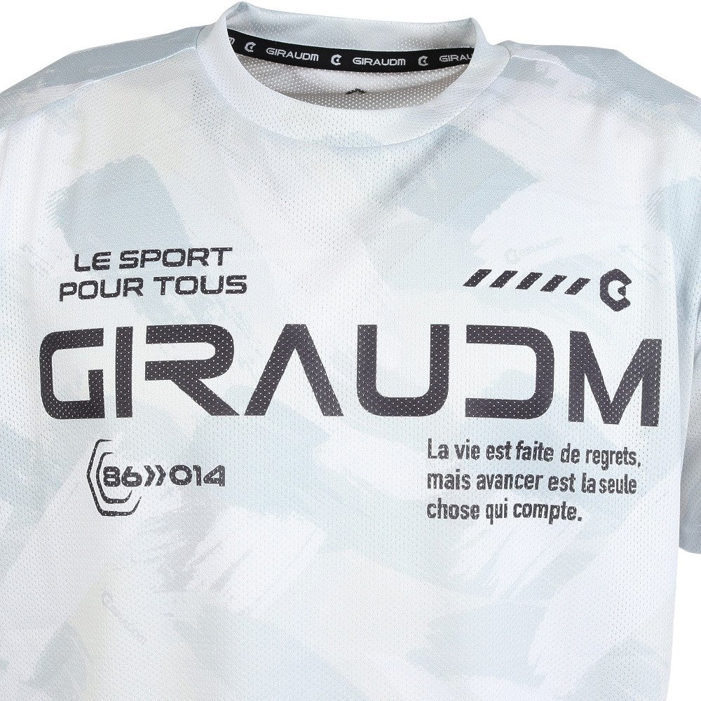 ジローム（GIRAUDM）（メンズ）吸汗速乾 ドライプラス スループラス AUTHENTIC GRT 半袖Tシャツ CT6S0040-TR863-GRES WHT