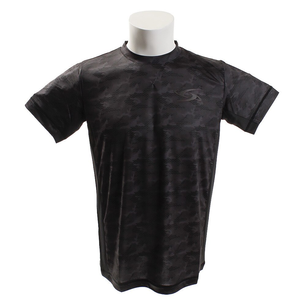  【多少の傷汚れありの為大奉仕】Tシャツ メンズ サイクルエアー半袖Tシャツ 863W8ID5703 BLK オンライン価格