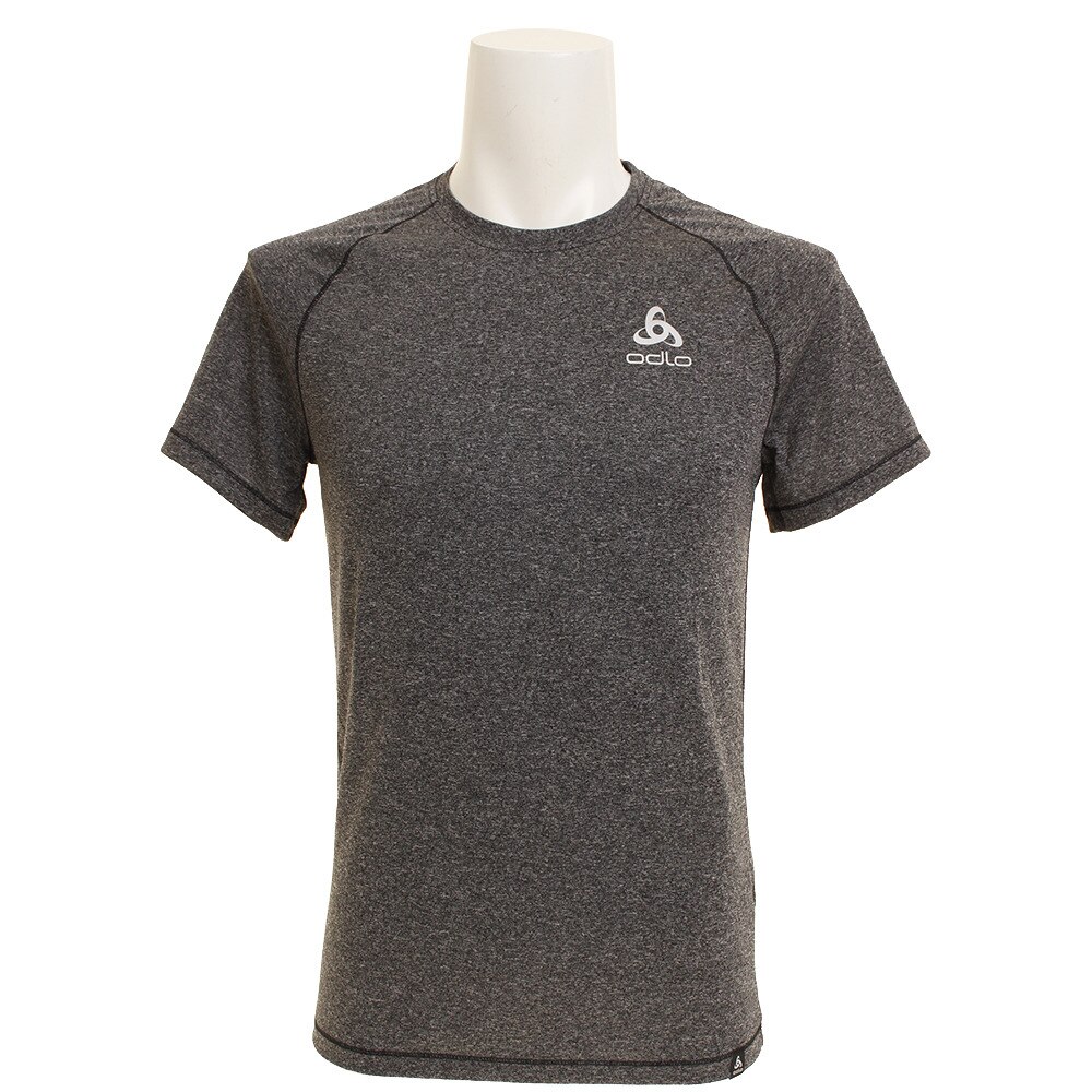  BL TOP Crew neck AION 350272 black melange オンライン価格