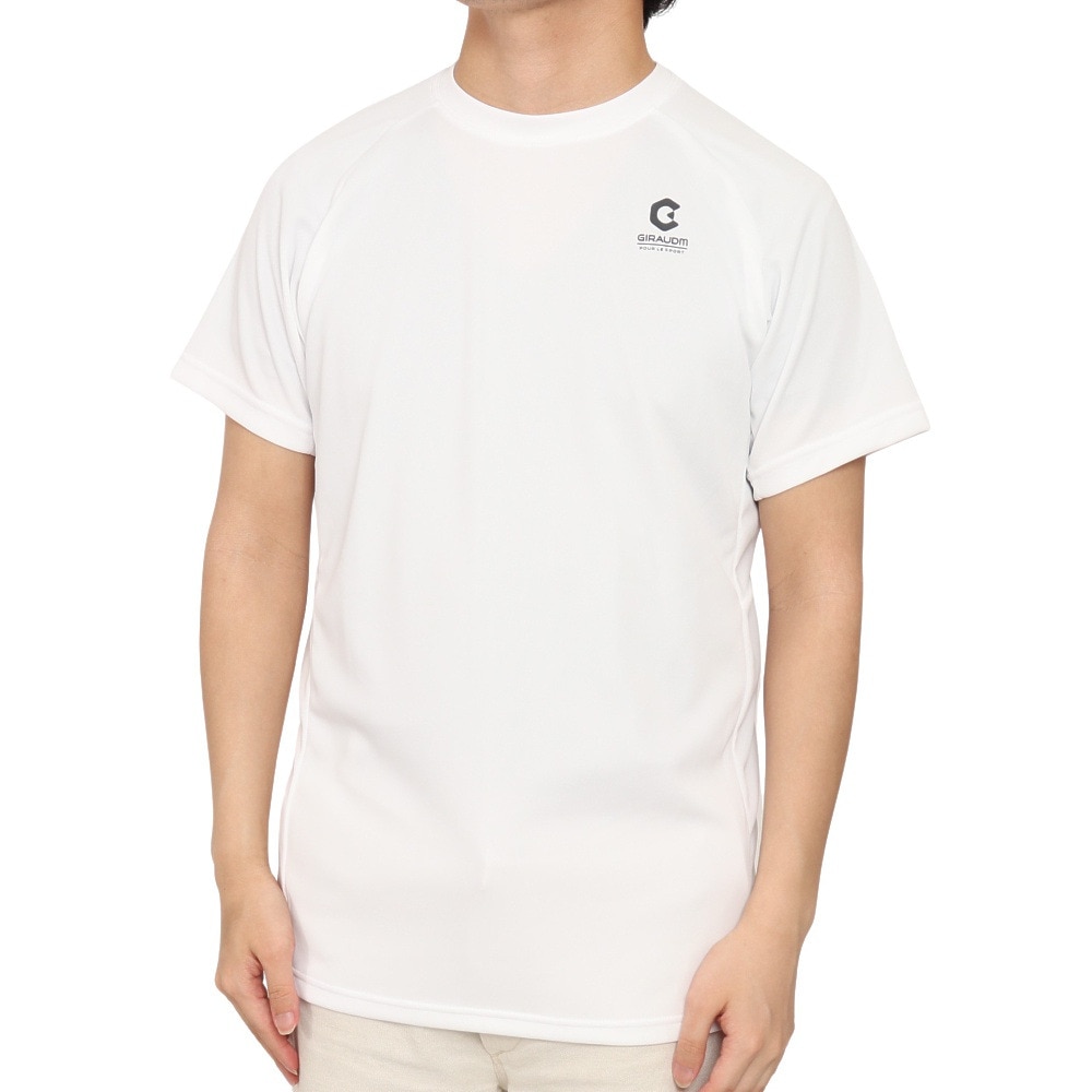  洗える抗ウィルス素材 ナノガード 吸汗速乾 UV 半袖Tシャツ 863GM1TP6607 WHT