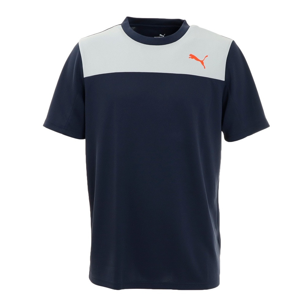 プーマ（PUMA）（メンズ）半袖Tシャツ メンズ DRY+C カラーブロック 522291 43 NVY★★★