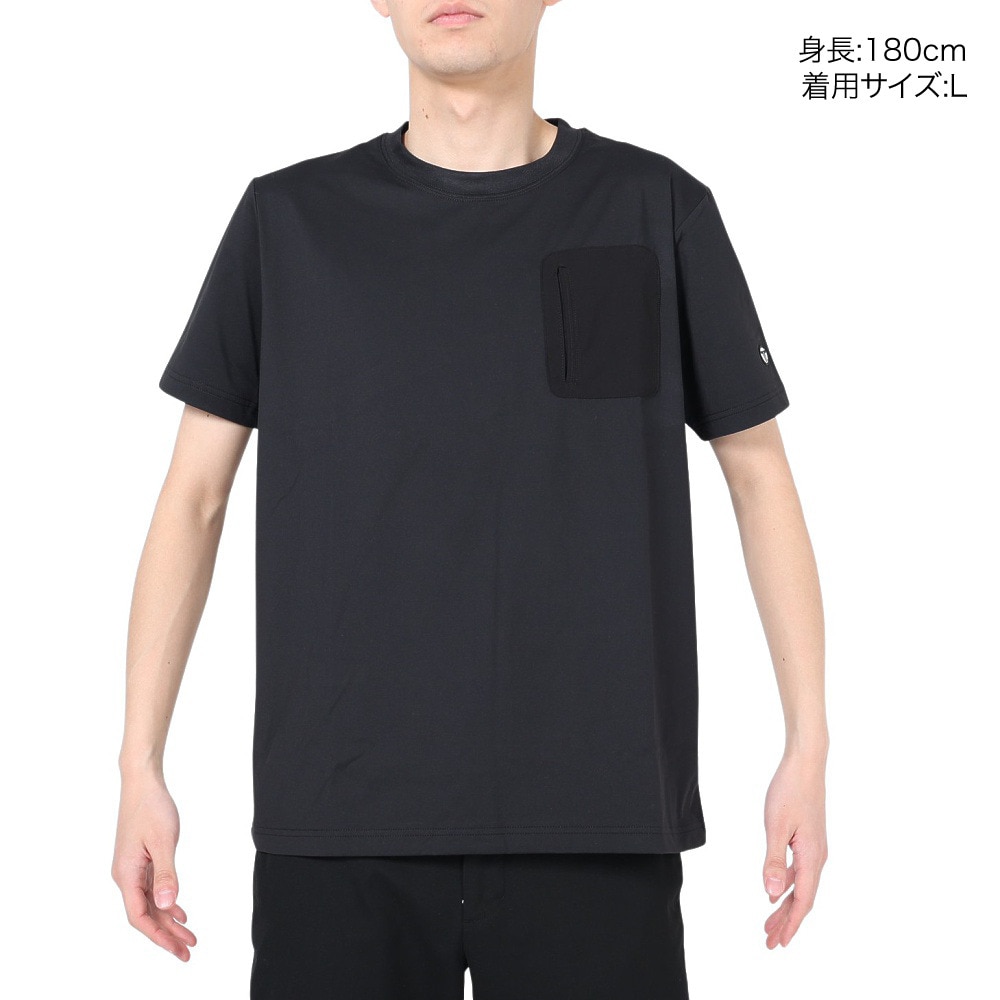 テリック（TELIC）（メンズ）半袖Tシャツ メンズ ドライポケット TL-C029TS BLK