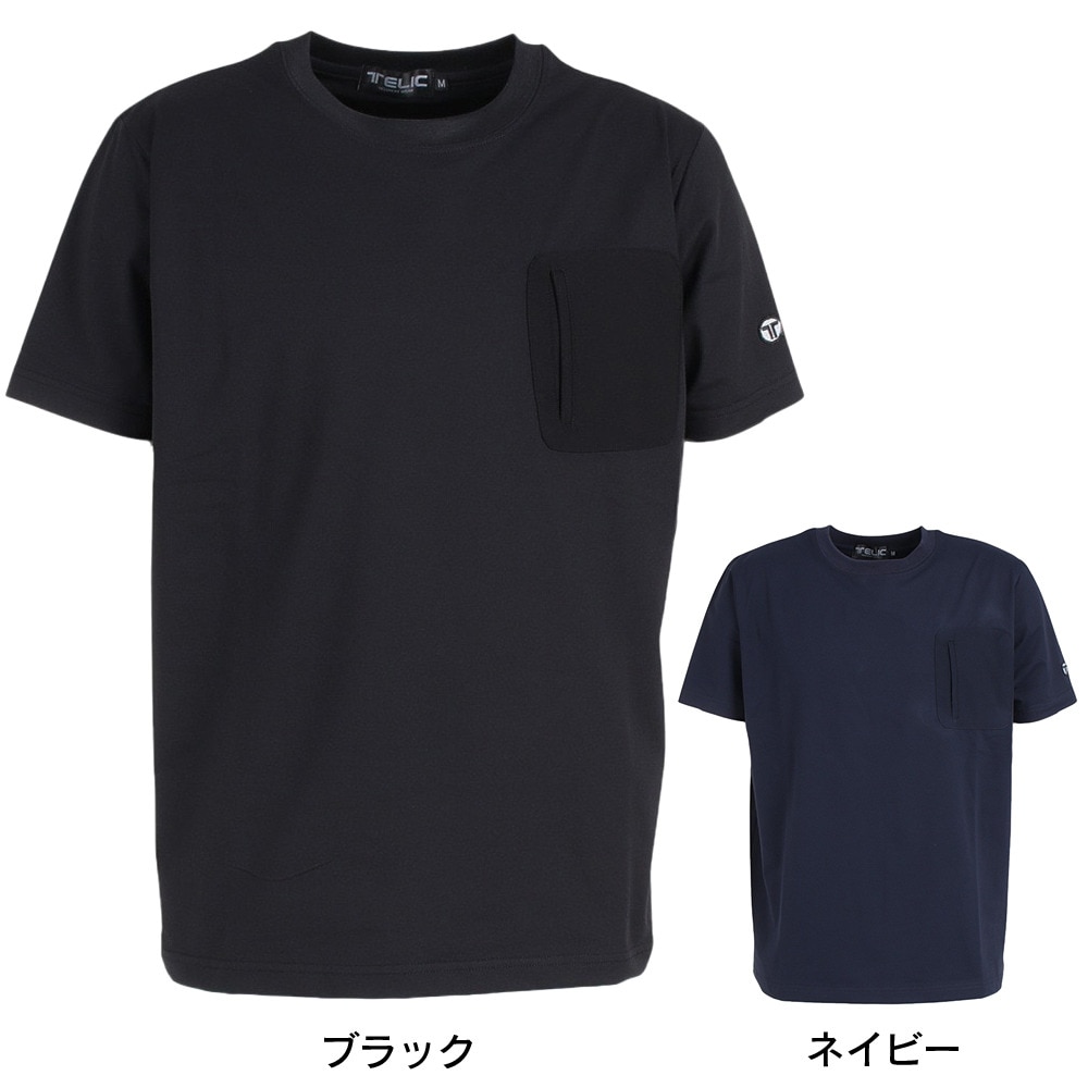 テリック（TELIC）（メンズ）半袖Tシャツ メンズ ドライポケット TL-C029TS BLK