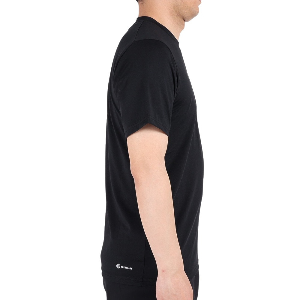 アディダス（adidas）（メンズ）半袖Tシャツ メンズ 黒トレイン エッセンシャルズ BXH44-IC7413